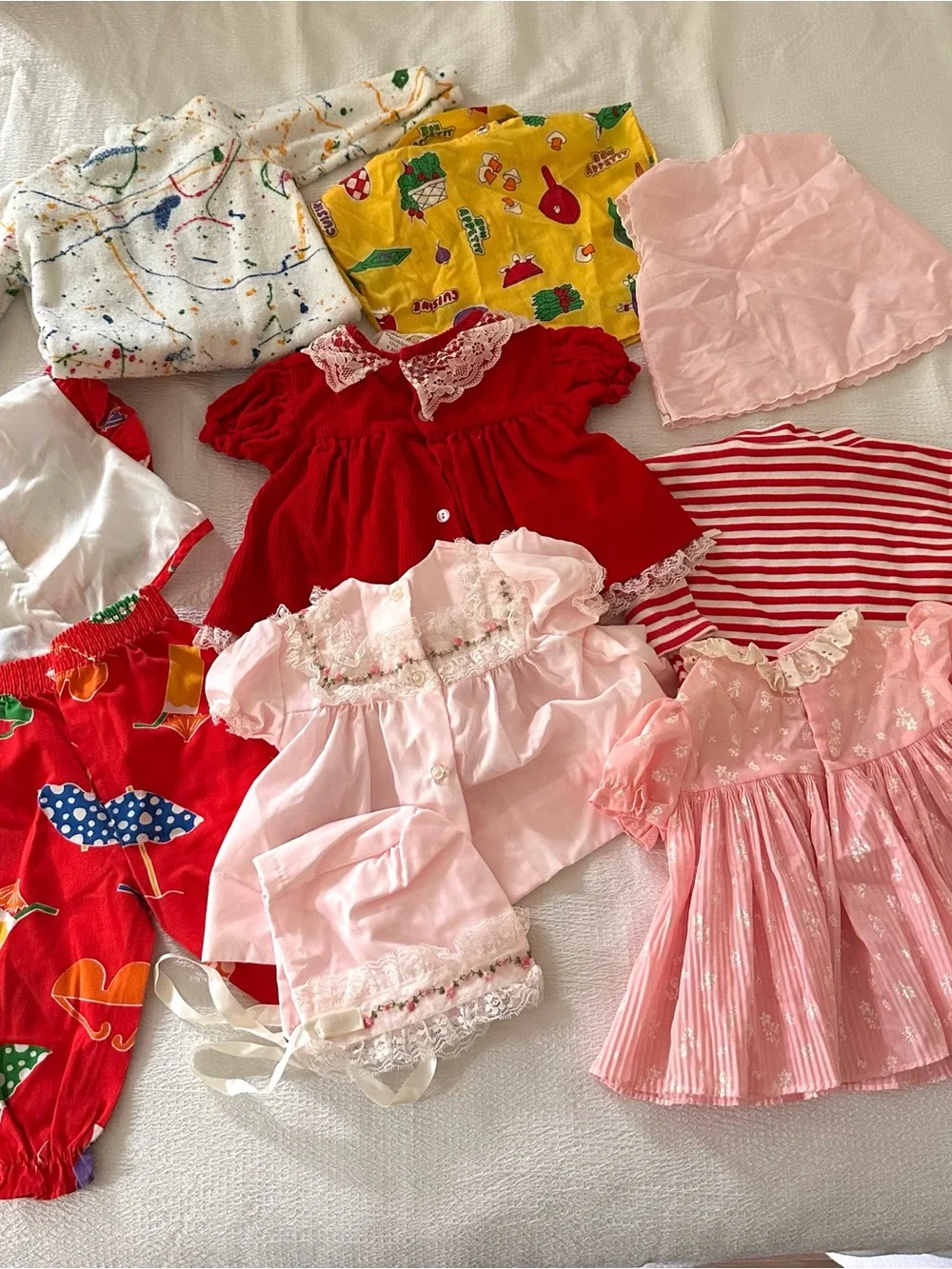 Vintage Baby Clothes Lot Bundle 80s 90s OshKosh Health-tex  0-12 Mo Baby